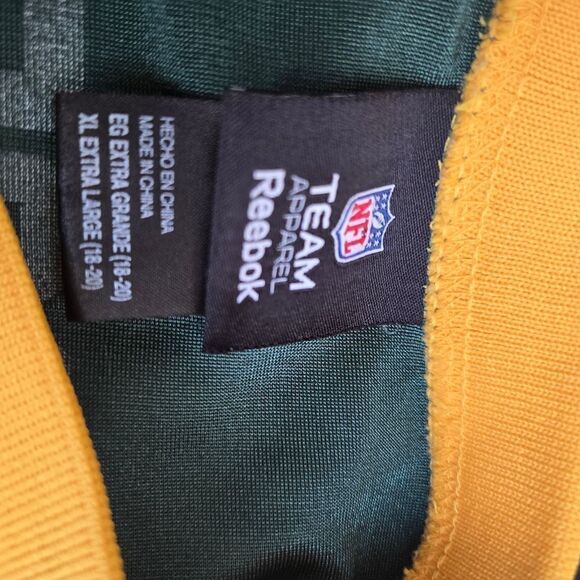 Reebok Aaron Rodgers Green Bay Packers Green Jersey - Picture 7 of 7